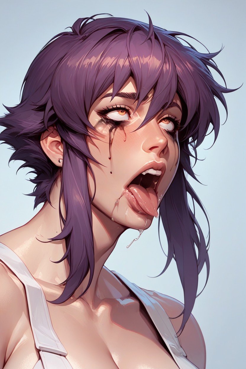 Smeared Makeup, Bust Shot, Excessive Ahegao Furry AI Porn