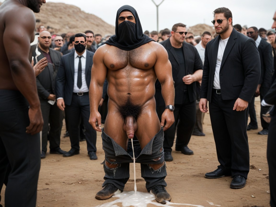 Pubic Hair, Uncut, Crowded AI Gay Porn