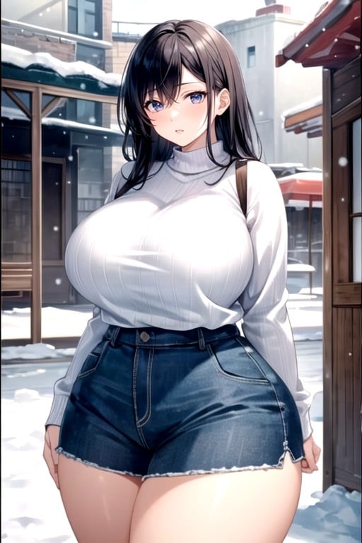 Sweater, Arms Crossed, Fat Furry AI Porn