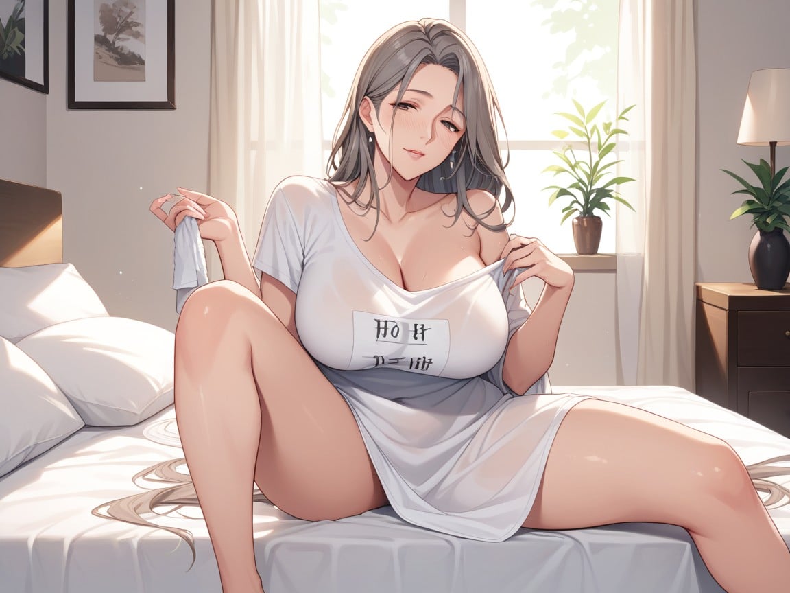 30+, Quarto, Camiseta Grande Hentai IA pornografia