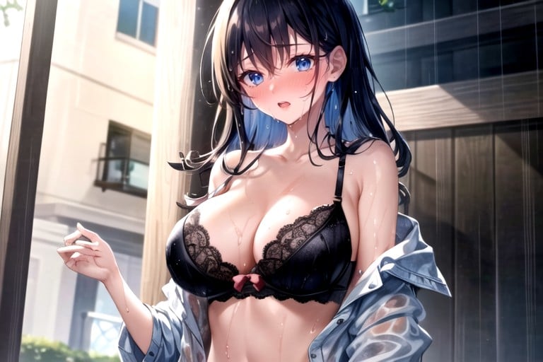 Embarrassed , Wet Clothes, Large Breast Hentai AI Porn