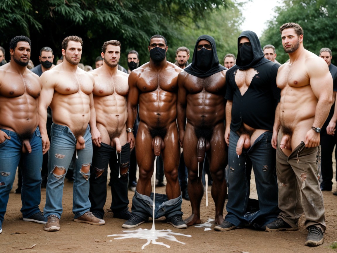 Average, Pubic Hair, Black Headscarfs AI Gay Porn