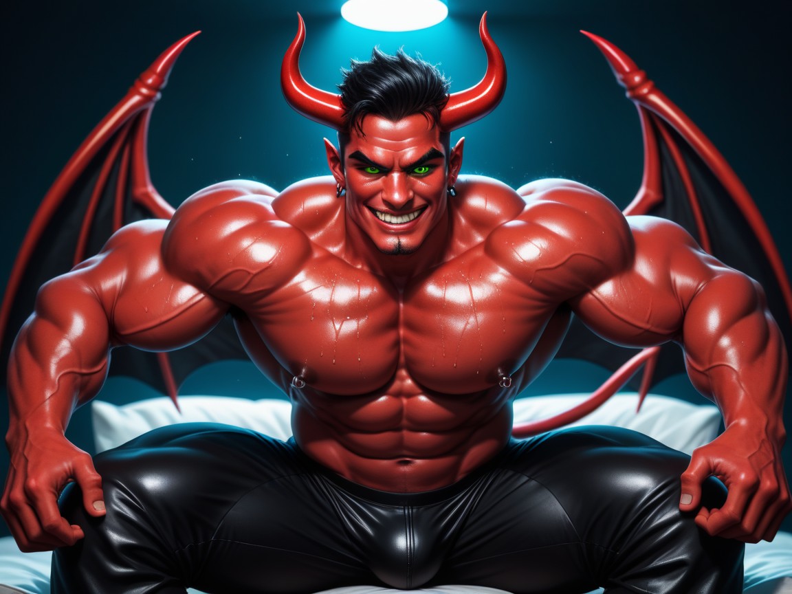 Neon, Femboy , Red Horns AI Gay Porn