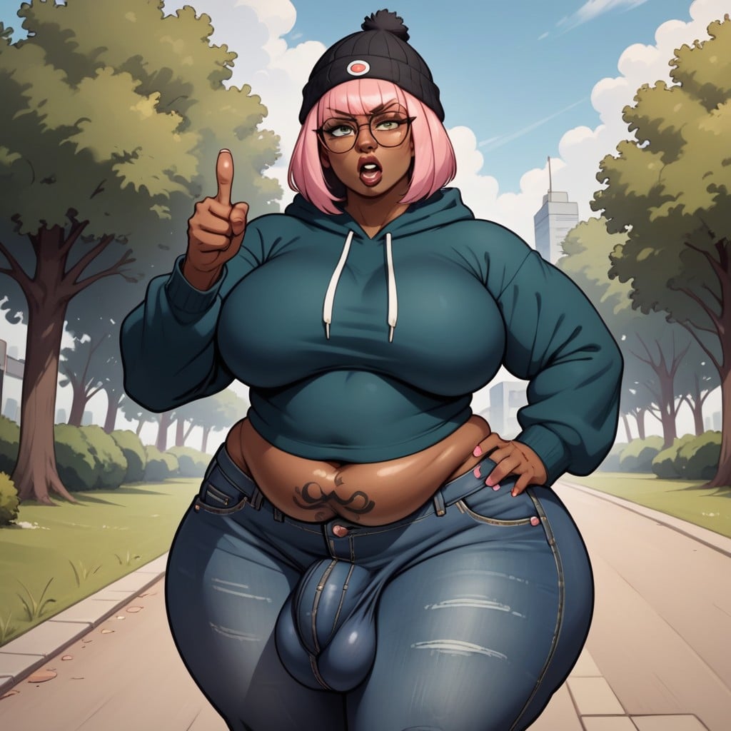 Sagging Tits, Big Shoulders, Ssbbw Shemale AI Porn