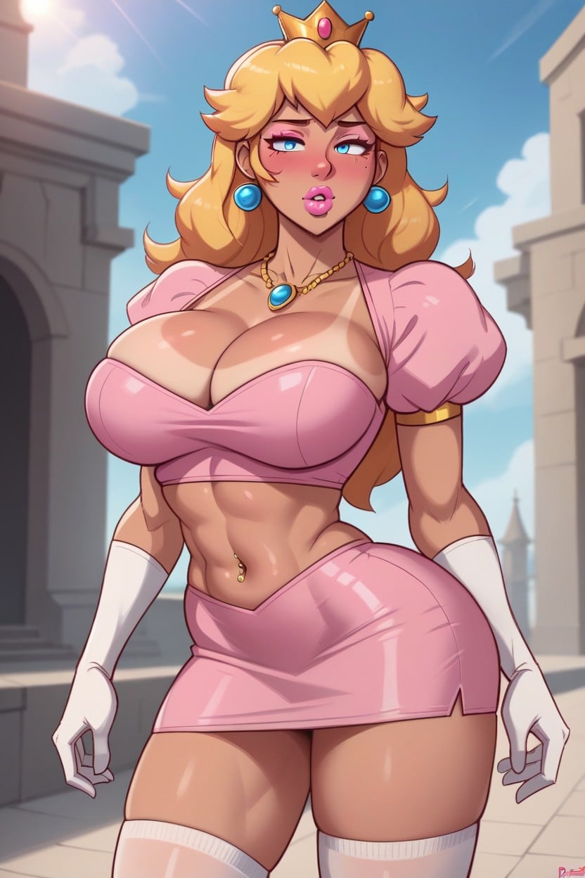 Backless Dress, Crown, Blue Eyes Hentai AI Porn