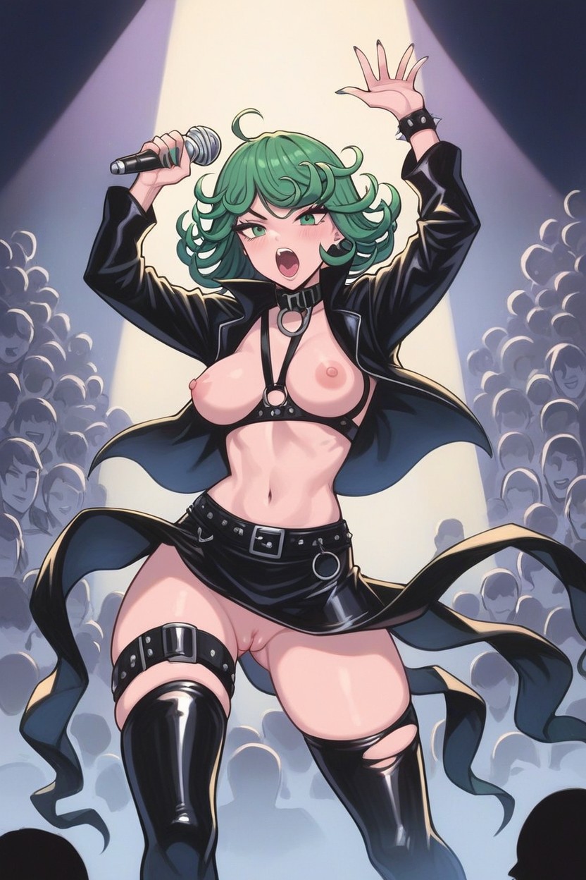 Tatsumaki Singing On Stage, Breast, Standing Hentai AI Porn