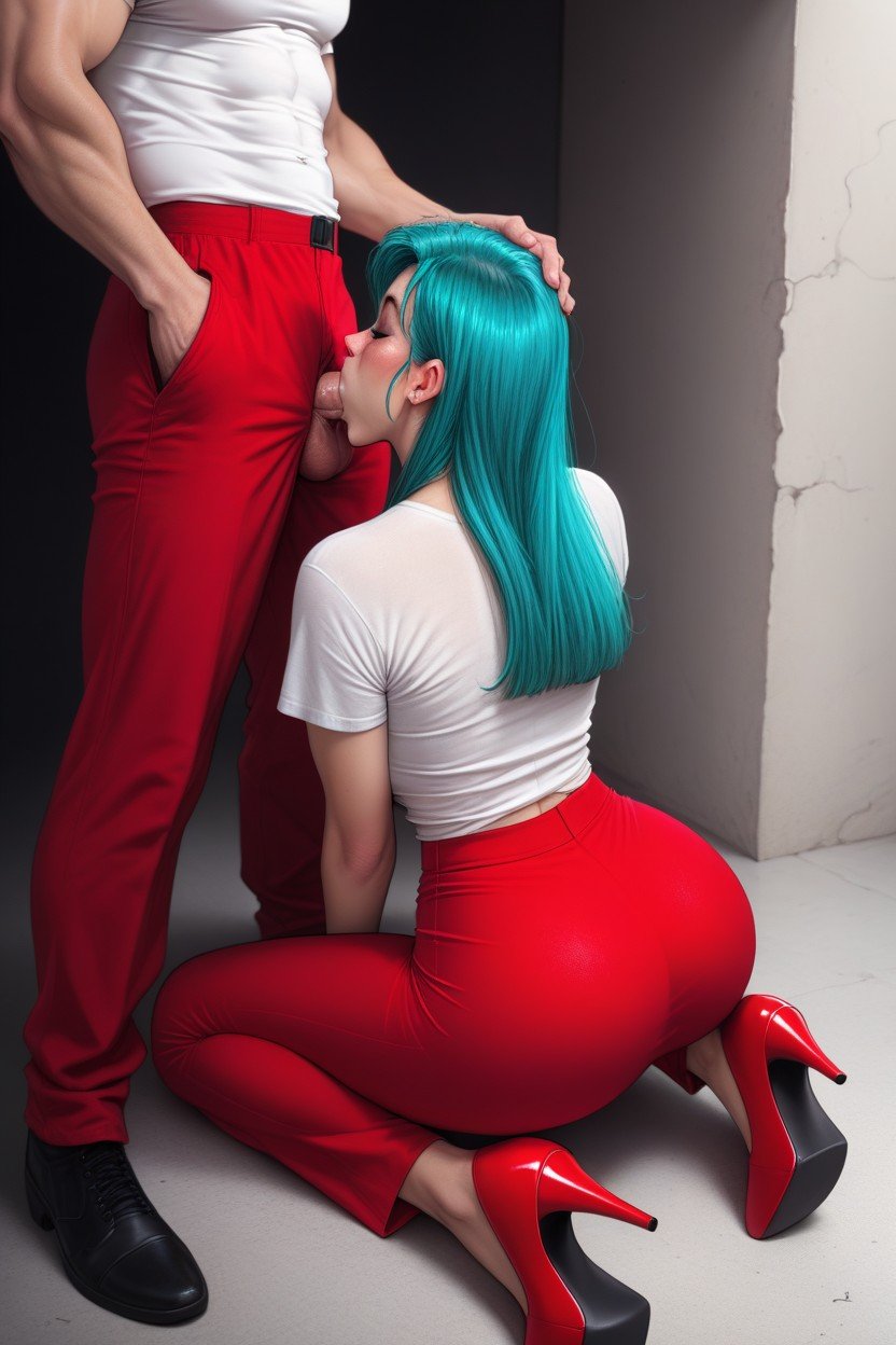 Bulma From Dragonball, Red Pants, High HeelsAI獸人黃片