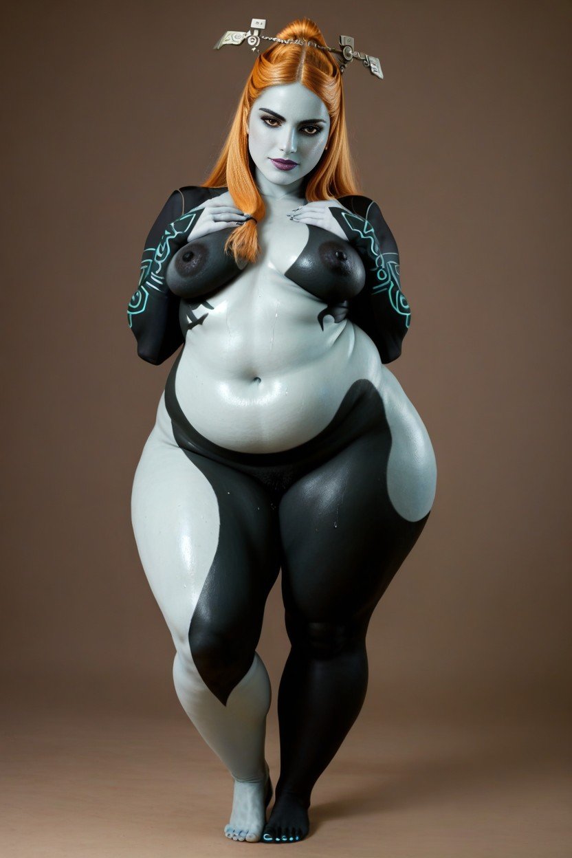 Impish Body, Extremely Wide Hips, Uhd Travesti IA Pornô