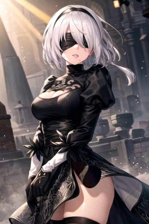 棕色眼睛, Yorha 2号b型 (尼尔：自动人形)AI黄漫