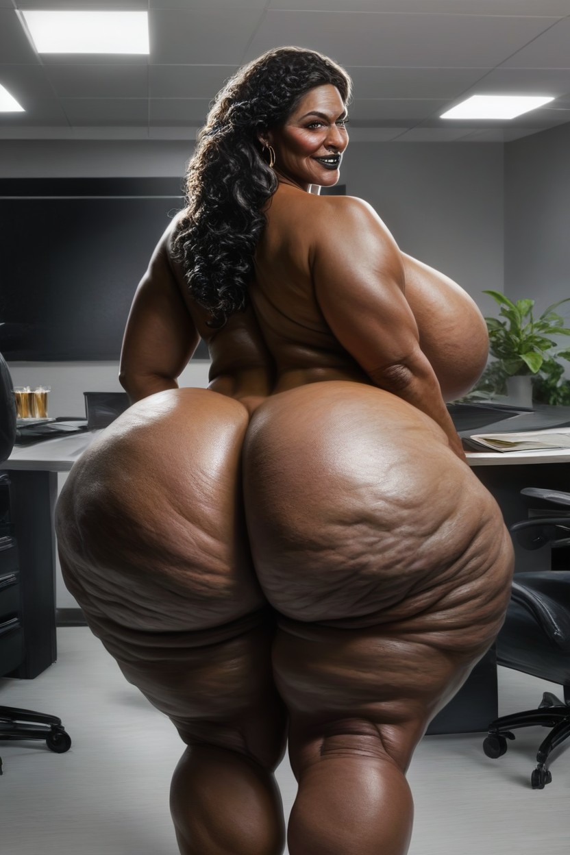 Disproportionately Large Ass, Extremely Wide Hips, Insanely Huge Booty AI Porn