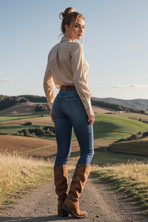 Countryside, Full Body, MoñoPorno shemale IA