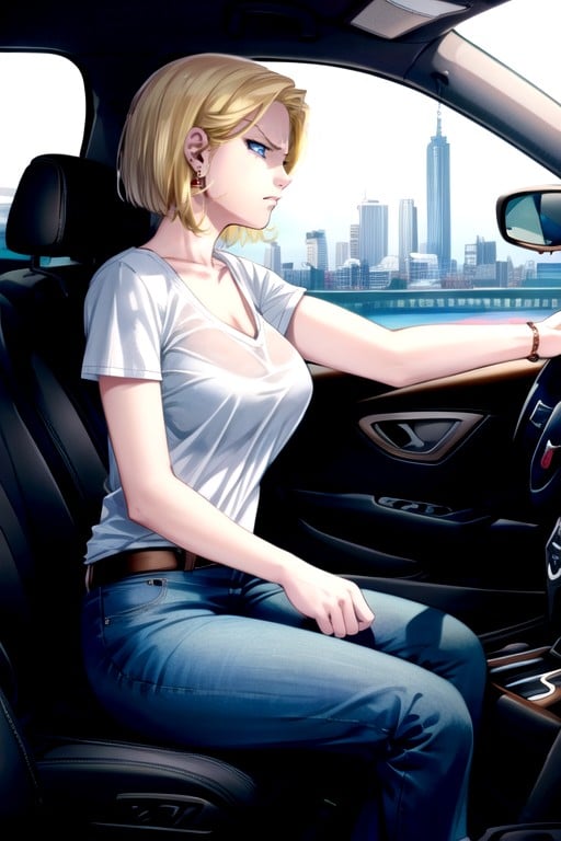 Arms Crossed, Side View, Car Hentai AI Porn