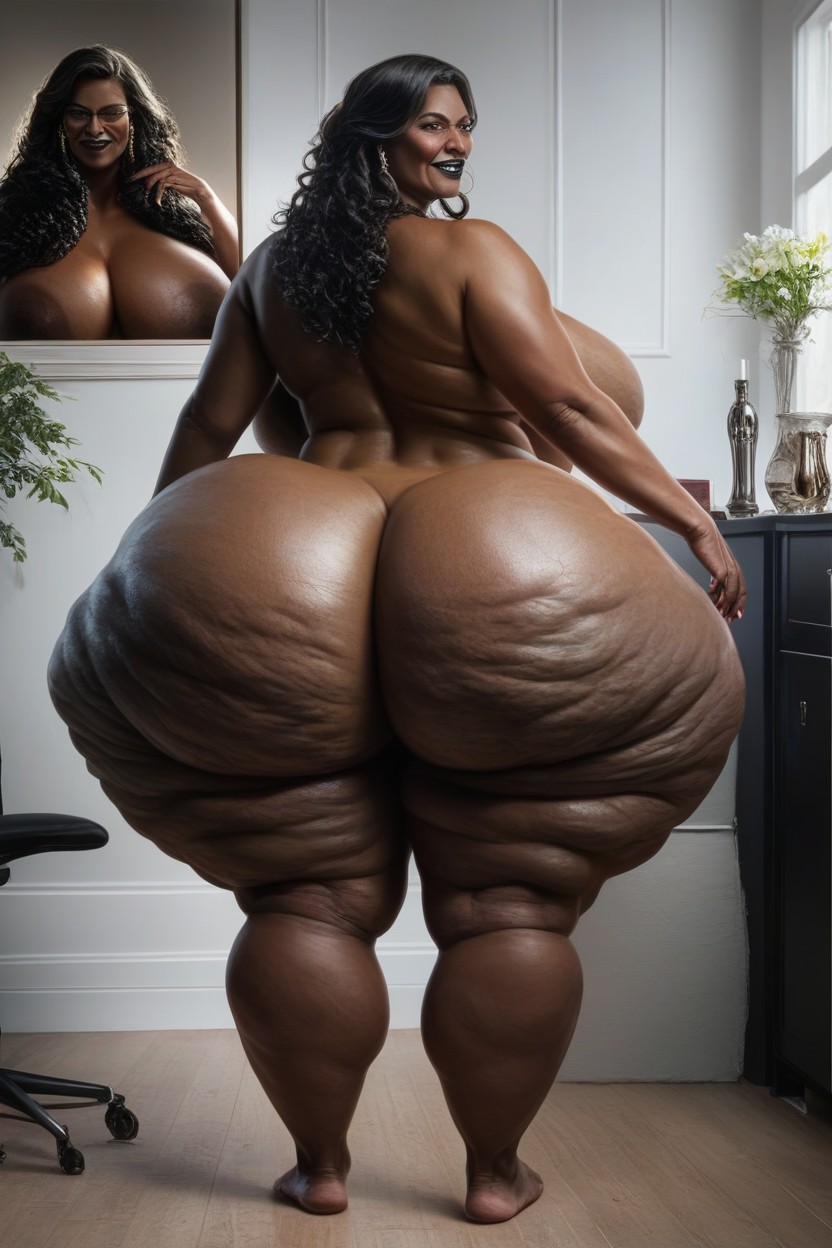 African, Extremely Large Ass, Beauty Face AI Porn
