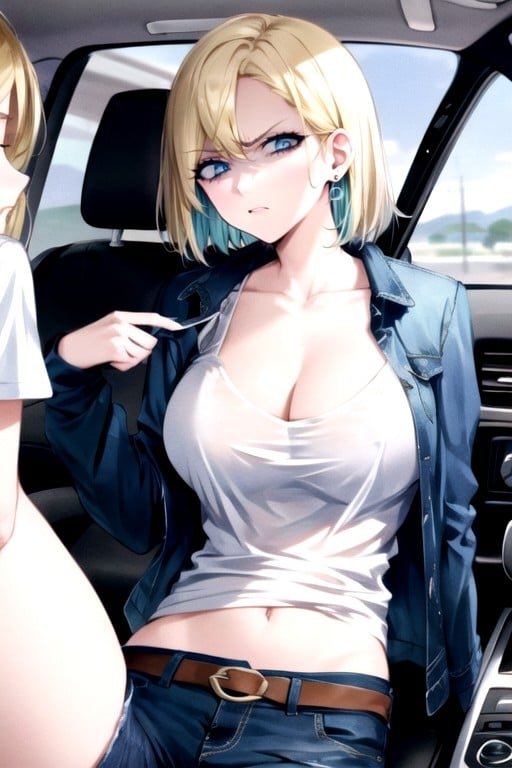 Dégoûté, Sujetador De Codo, Android 18 (dragon Ball Z)Hentai IA