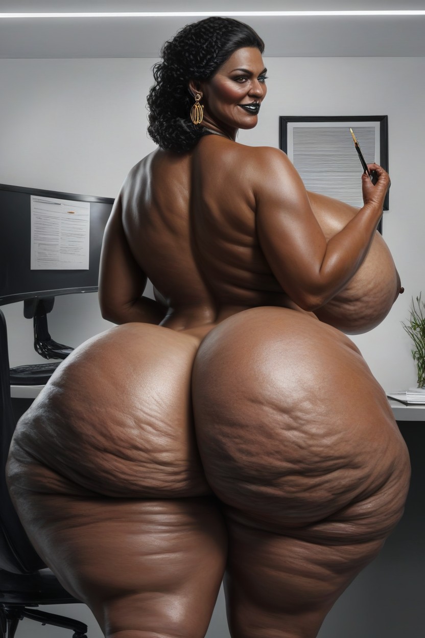 Super Thick Thighs, Extremely Big Round Ass, Extremely Large Ass AI Porn
