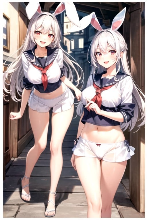 Red Eyes, Sailor Uniform, High Resolution Furry AI Porn