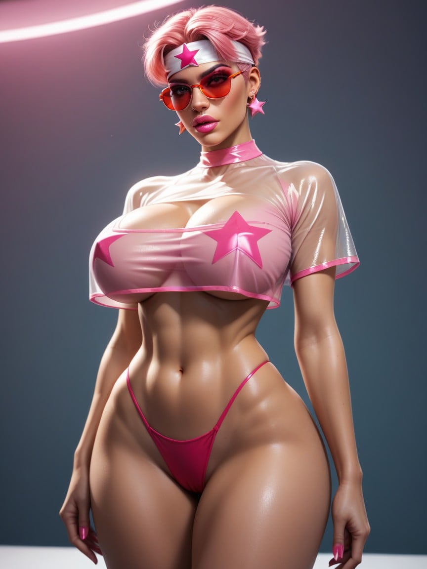 See Through Crop Top, Bimbo, Pink Hairsites.postSEOTitles