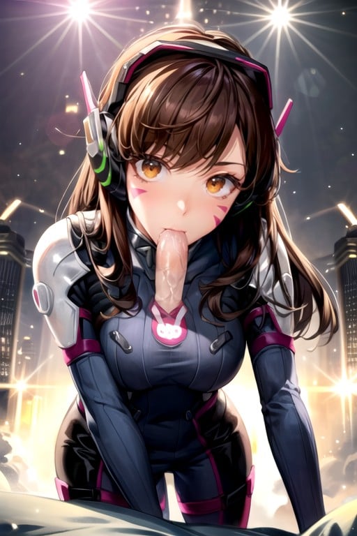 大乳, D'va (鬥陣特攻), 口交 AI黃漫