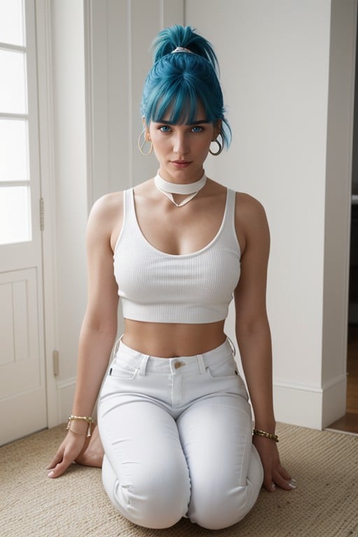 Sleeveless, Women, Lora Bulma Árabe Ropa V Bulma Shemale AI Porn