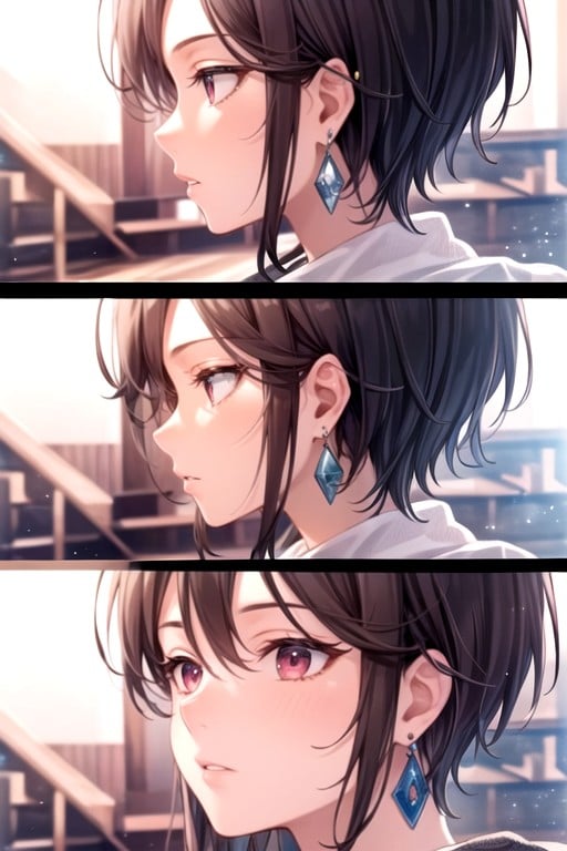 Close Up Earrings, Earrings Focus, Close Up Ear Hentai IA