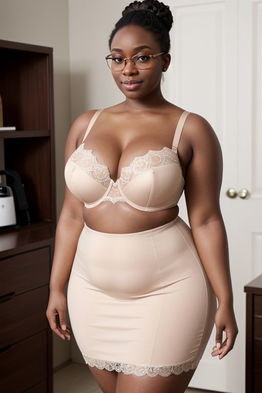 Bra Has Big Cups, Whole Body In The Frame, Has Bra Under The DressPorno IA transsexuelle