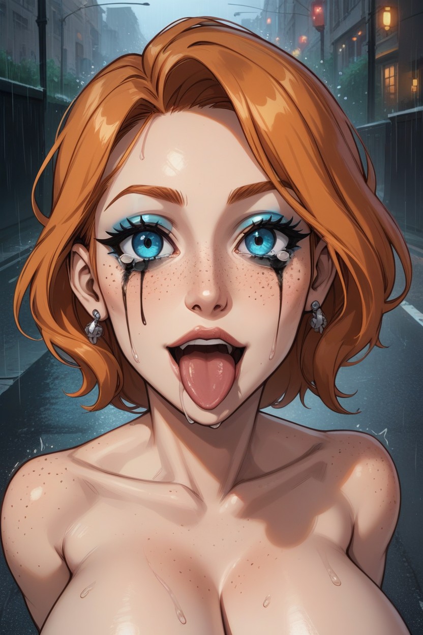 Tongue Out, Bulging Ass, Top Down Hentai AI Porn