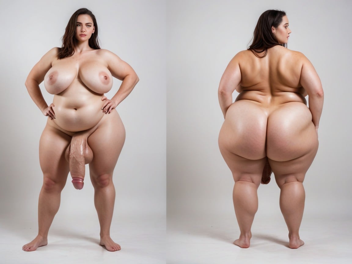 Nu, Corpo Todo, Weight Gain Progression Travesti IA Pornô