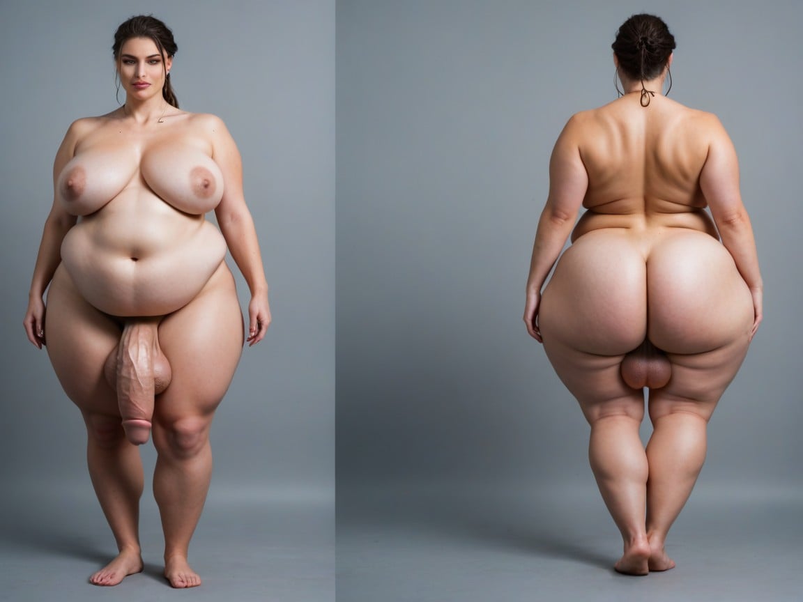 Weight Gain Progression, Corps Entier, NuPorno IA transsexuelle