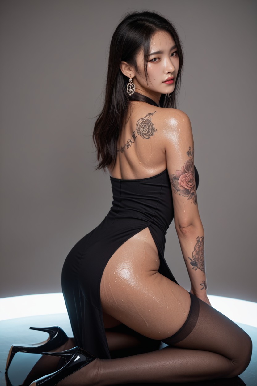 Tempting Woman, Pointed Chin, Make Up Asian AI Porn