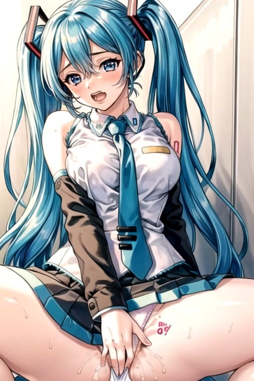 Levantando La Falda, Cabina De Baño, Hatsune Miku Furry IA