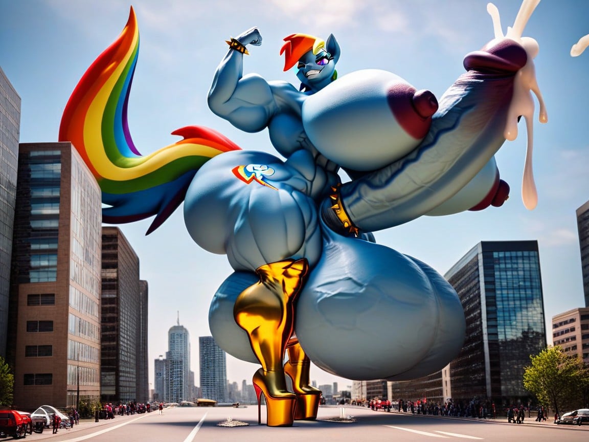 Ultra Muscular, City, Expansión De SenosFurry IA