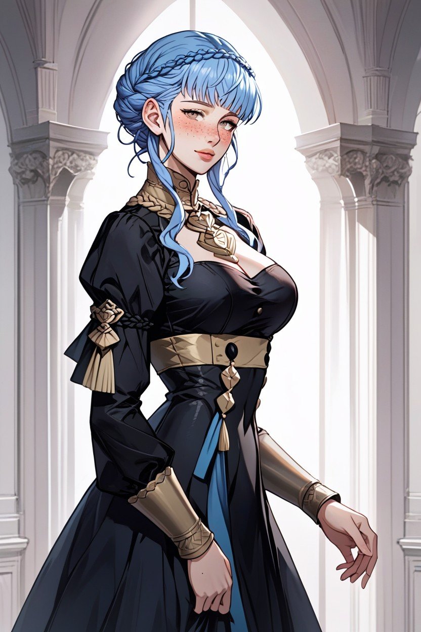 Marianne Von Edmund From Fire Emblem Three Houses From Fire Emblem, Black Uniform, Extremely Beautiful헨타이 AI 포르노