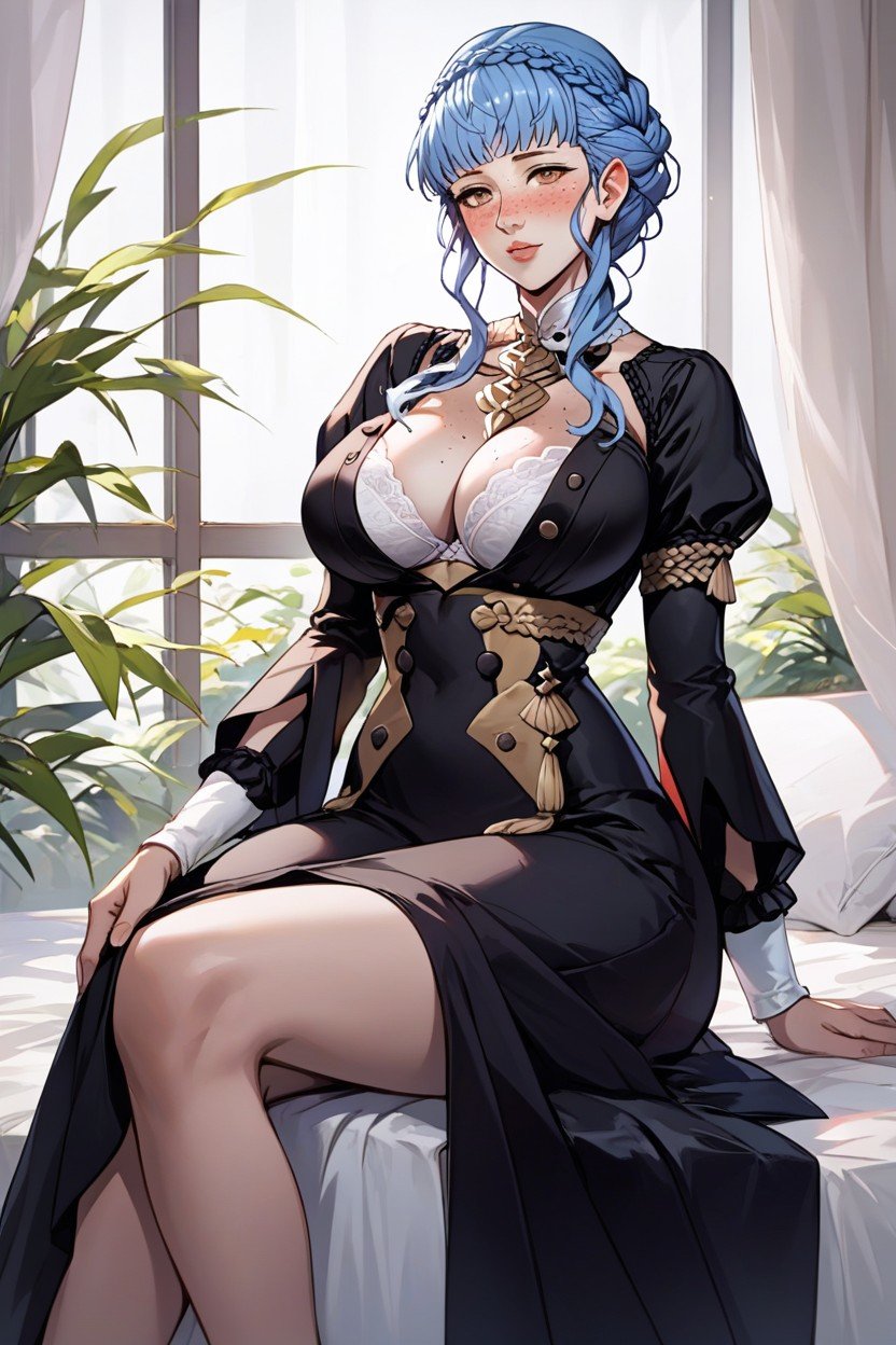 Detailed Face, Big Breasts, Brown Eyes人妖AI色情