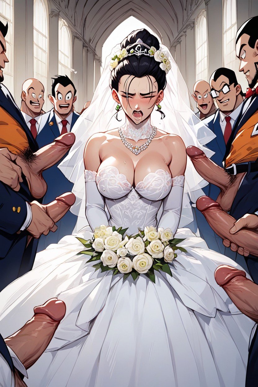 Gangbang, Open Clothes, Wedding Hentai AI Porn