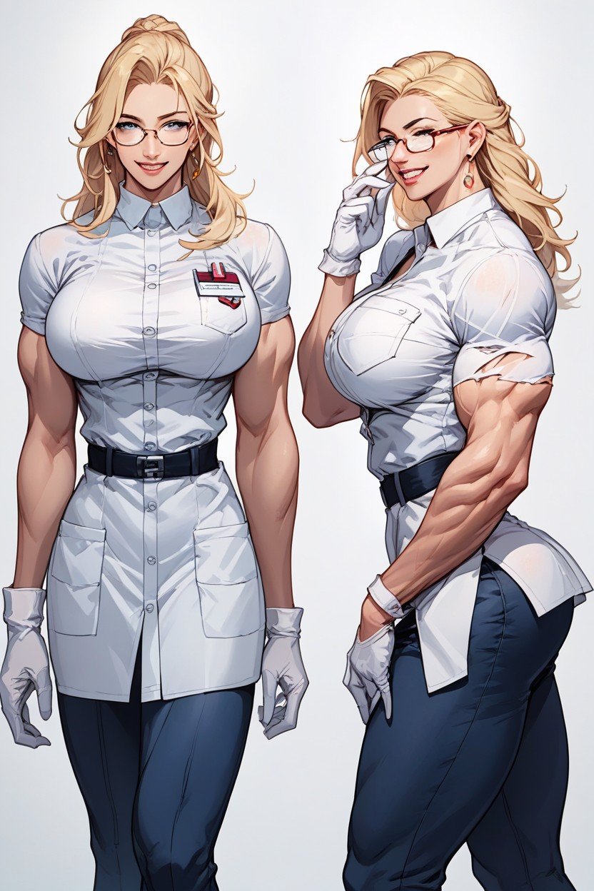 Glasses, Transformation, Blonde Scientist Furry AI Porn