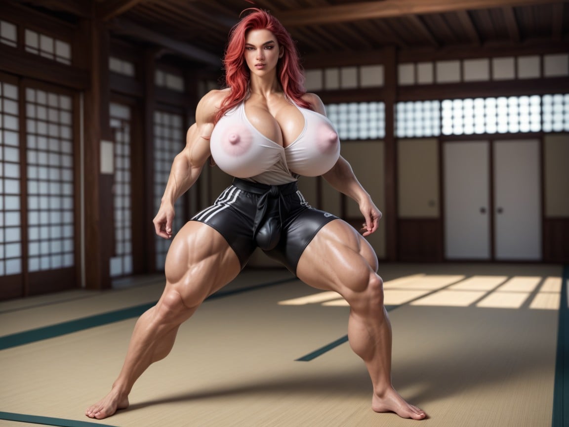 Muscular Calves, Huge Calves, Nipple Bulge Big Areolae Nipple Expansion人妖AI色情