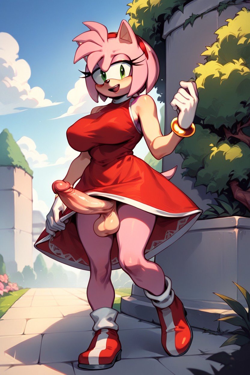 Hills, Dress, Amy Rose From SonicニューハーフAIポルノ