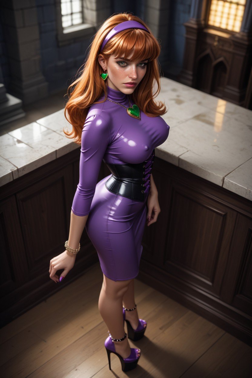 Daphne From Scooby Doo, Award Wining Photo, Large Innocent Eyes人妖AI色情