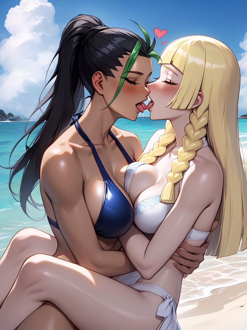 Beach, Blonde Hair, Princess Carry Furry AI Porn