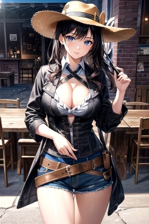 Cowboy Skirt, Cowboy Shirt, Leather Cowboy HatPorno IA Hentai