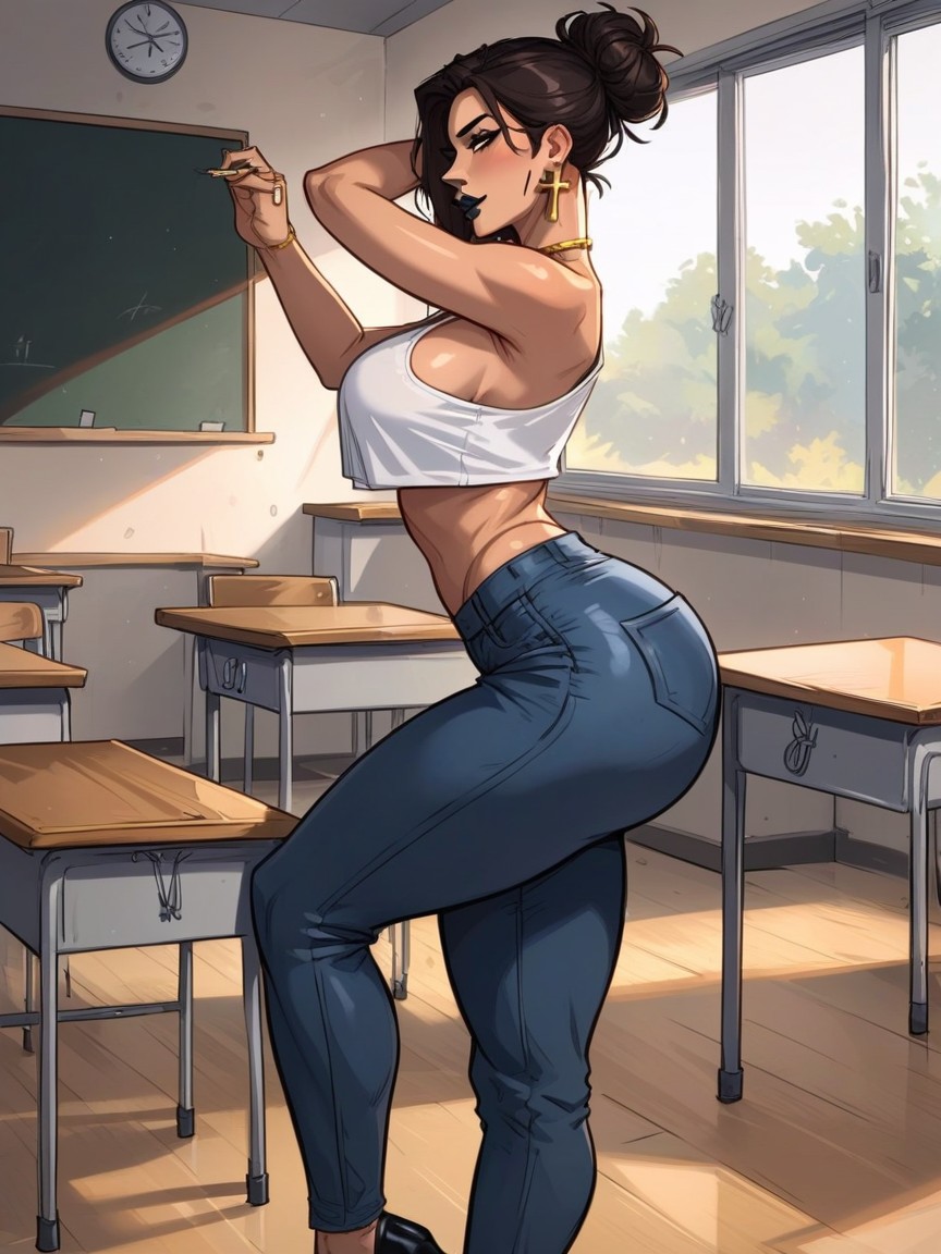 Teacher, No Bra, Wedding Ring AI Porn