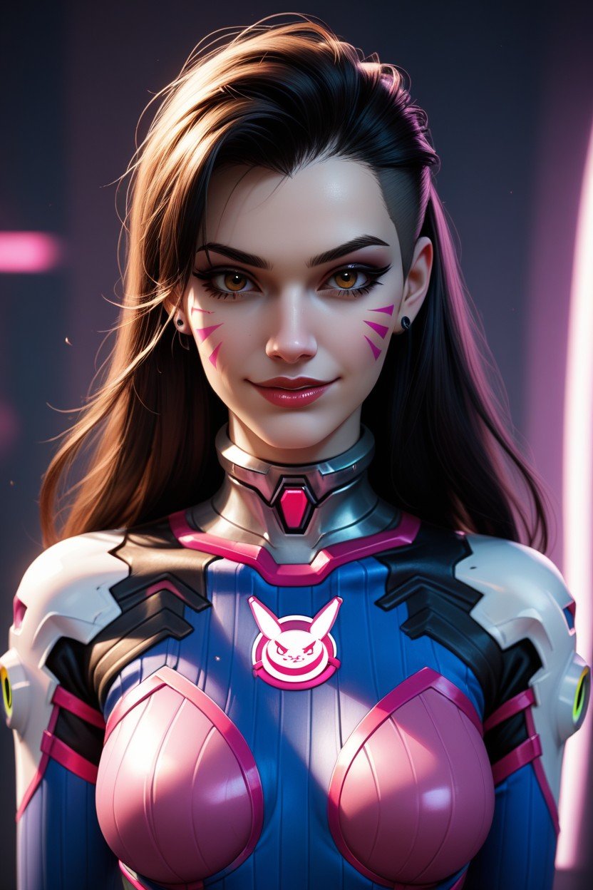 Flirty Smile, Emo-punk Variant Of Dva From Overwatch, Korean Shemale AI Porn