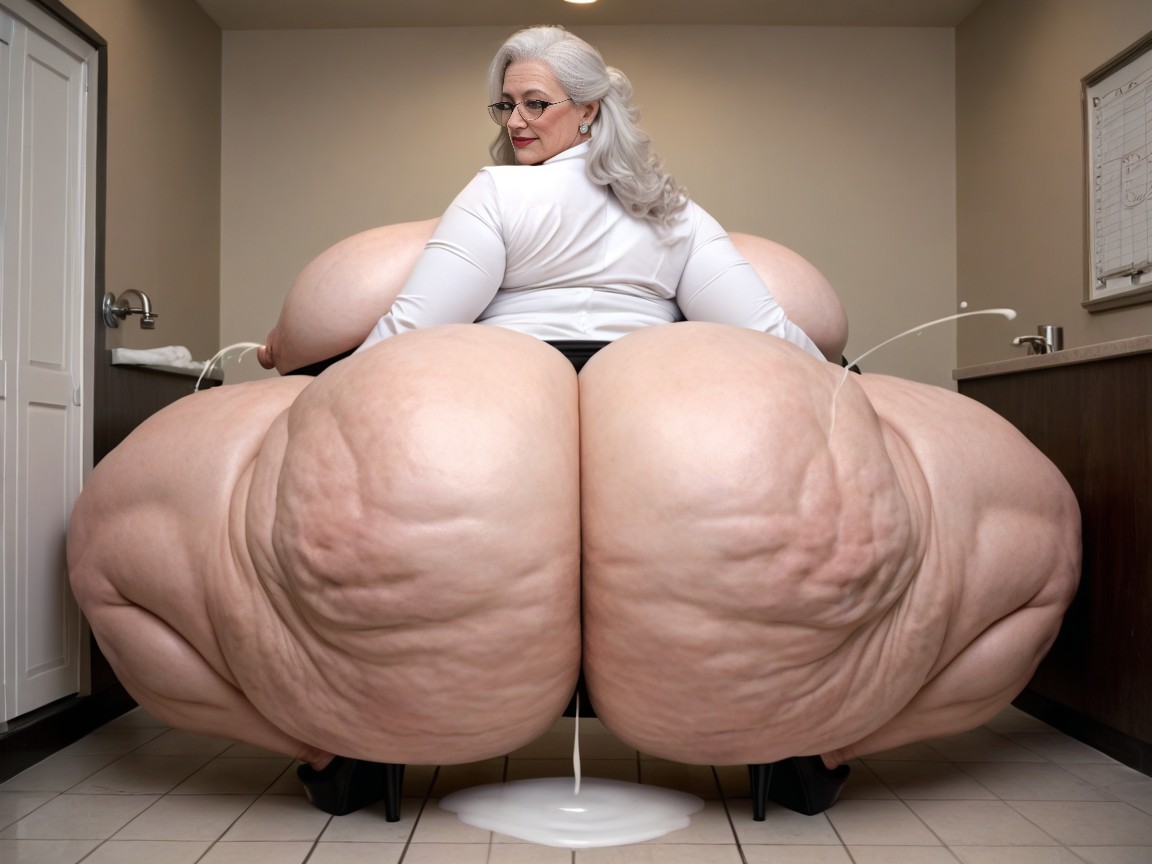 Massive Booty, Hyper Ass, High Platform Heels AI Porn