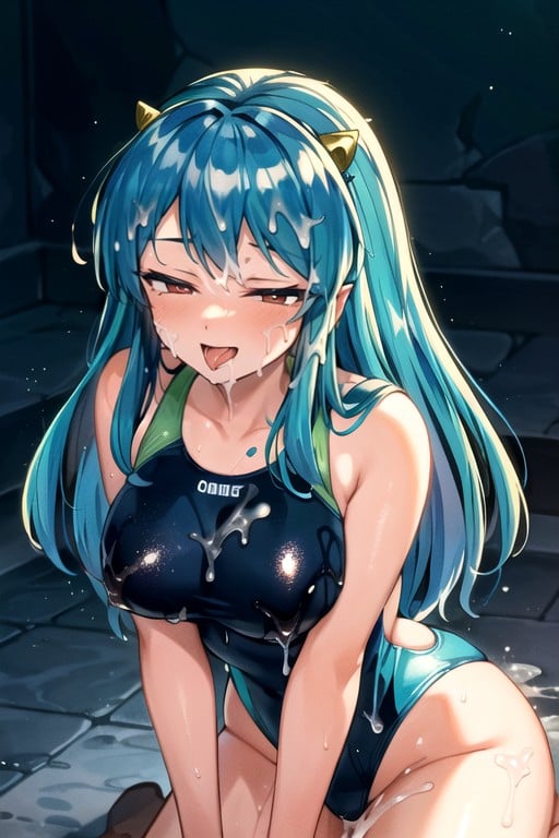 Lum, Open Mouth, 丸い胸ヘンタイAIポルノ