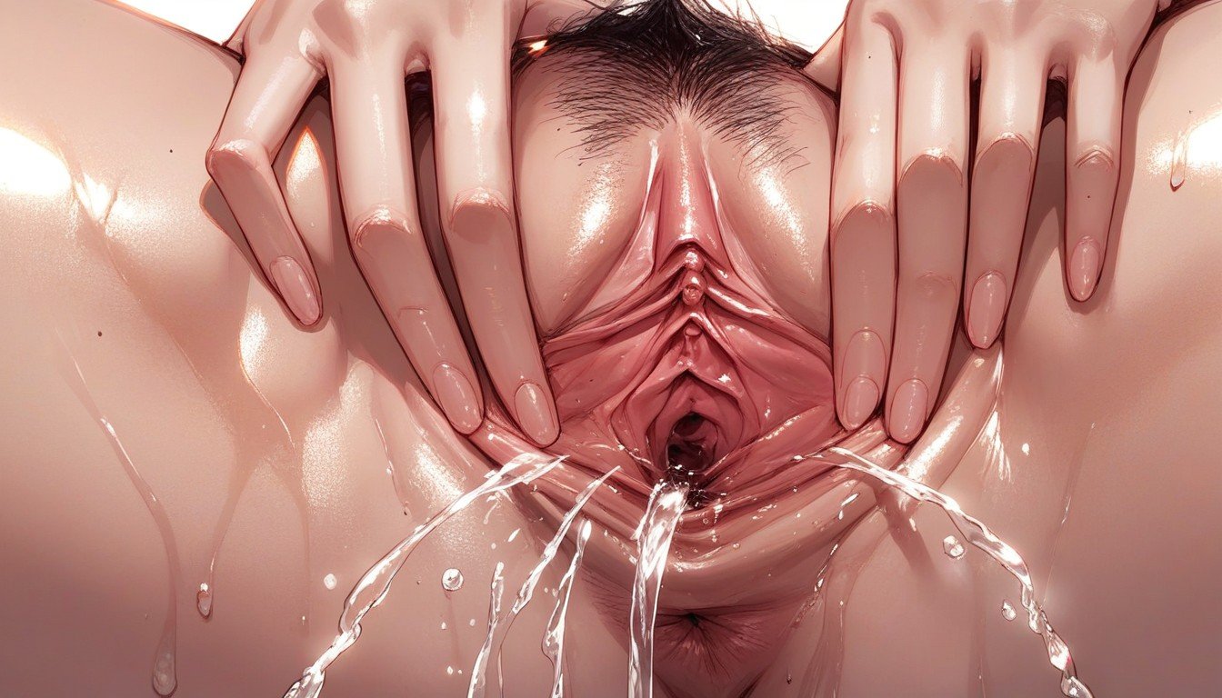 Close-up Pussy, Squirting, SweatyニューハーフAIポルノ