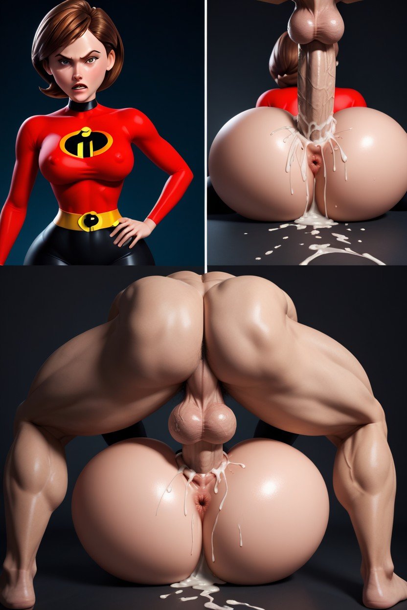 Detailed Skin Texture, Fucked By A Huge Cock, The Incredibles Shemale AI Porn