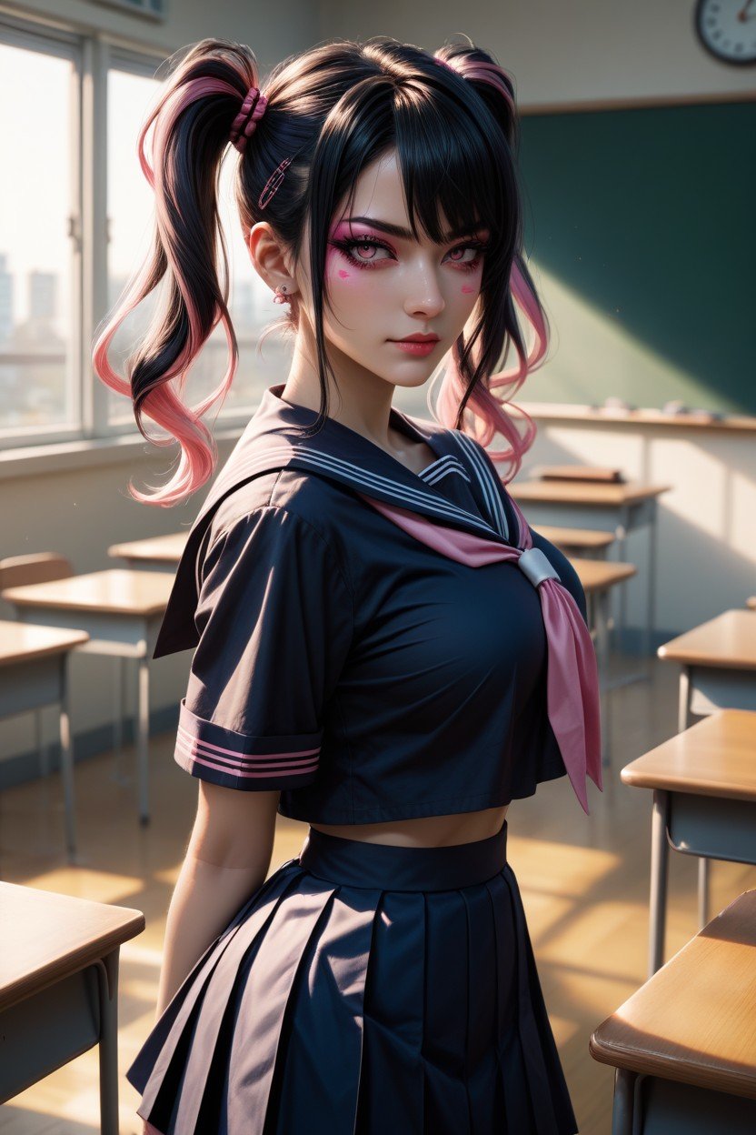 Classroom, Skirt, Japanese Travesti IA Pornô