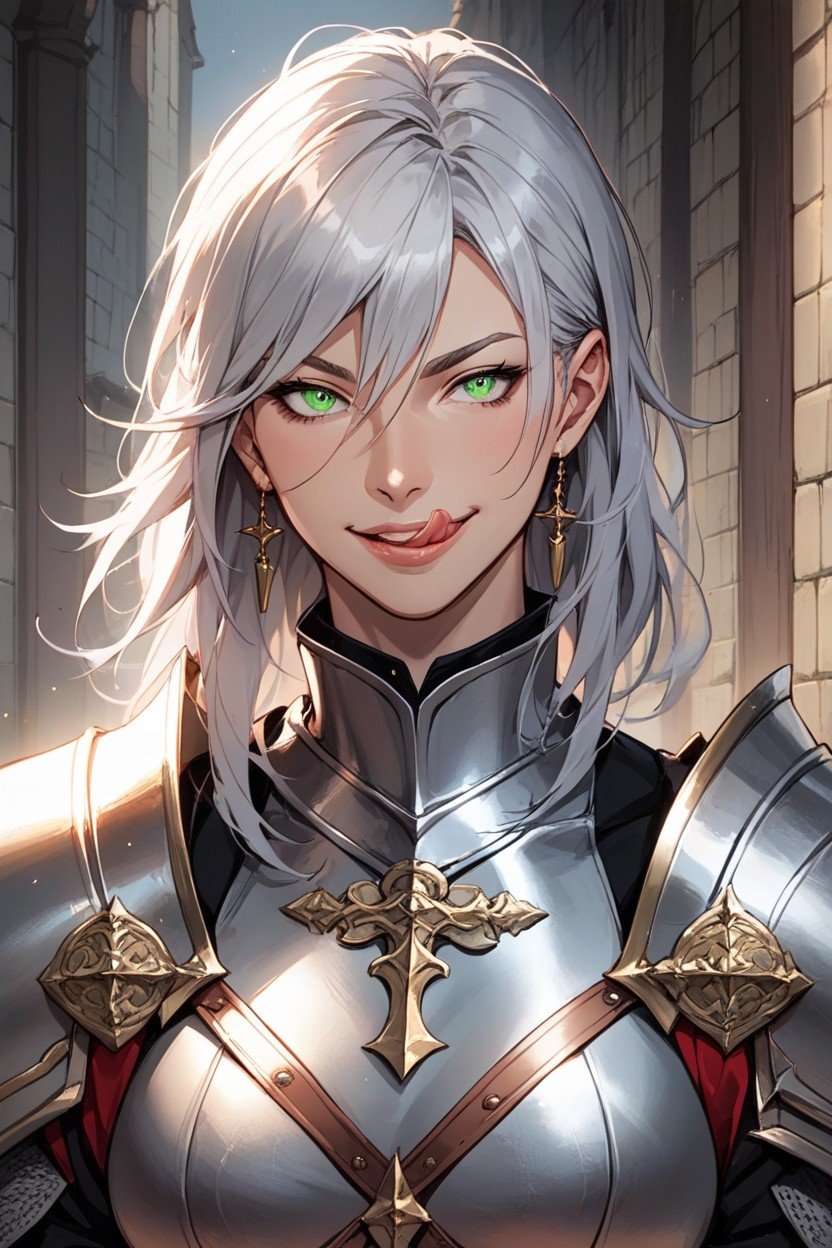 In Body, Green Eyes, Female Knight Shemale AI Porn