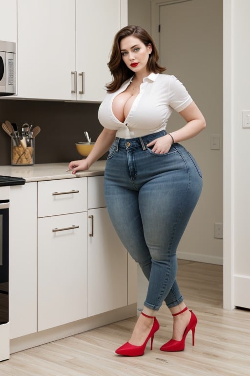 Extremely Large Ass, Massive Breast, Gigantic Breasts Shemale AI Porn