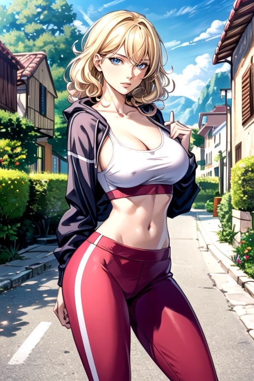 Sport Bra, Yoga Pants, Comic Furry AI Porn